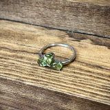 Peridot Sterling Silver Ring - Size 6 / L