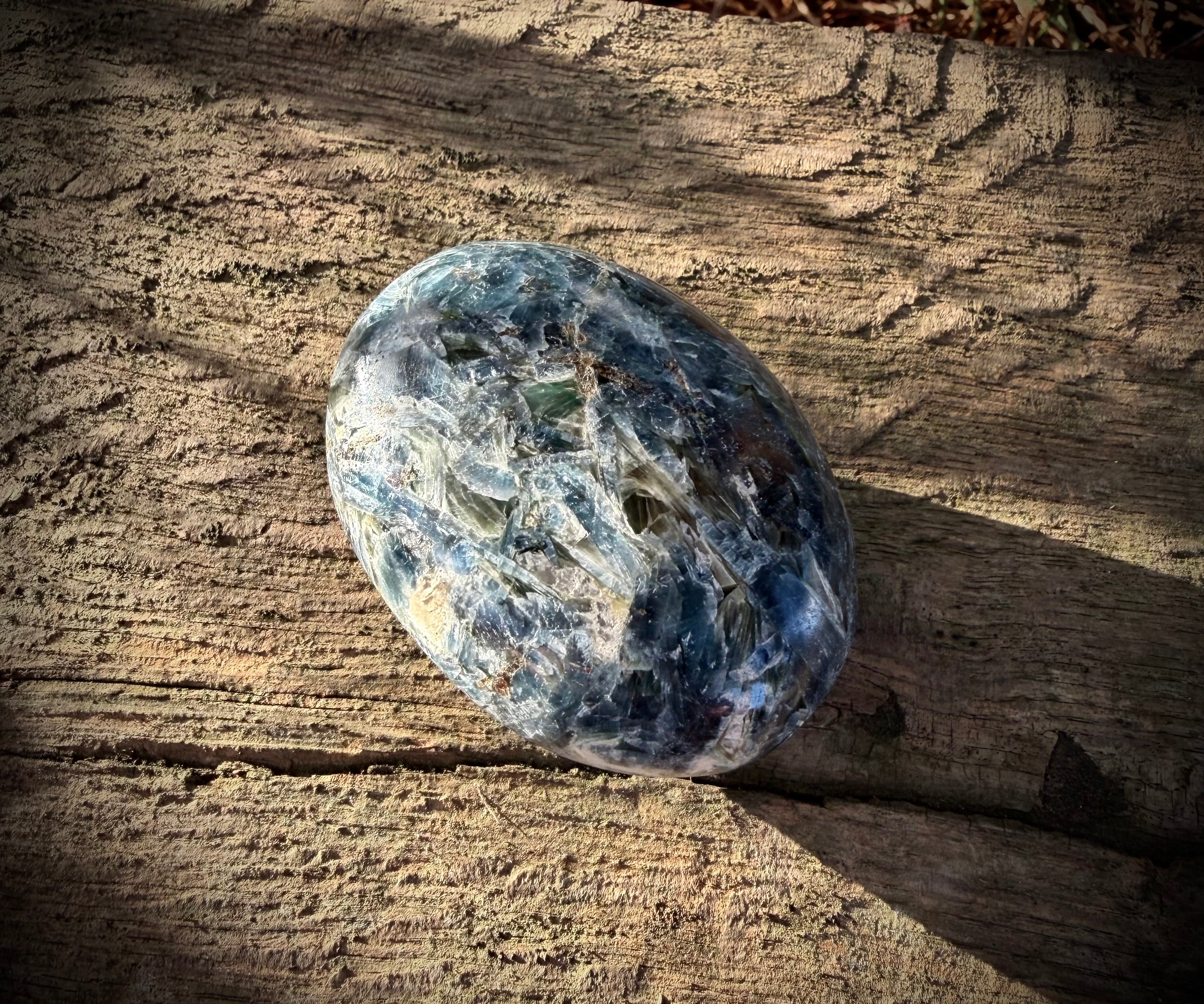 Blue Kyanite Palm Stones