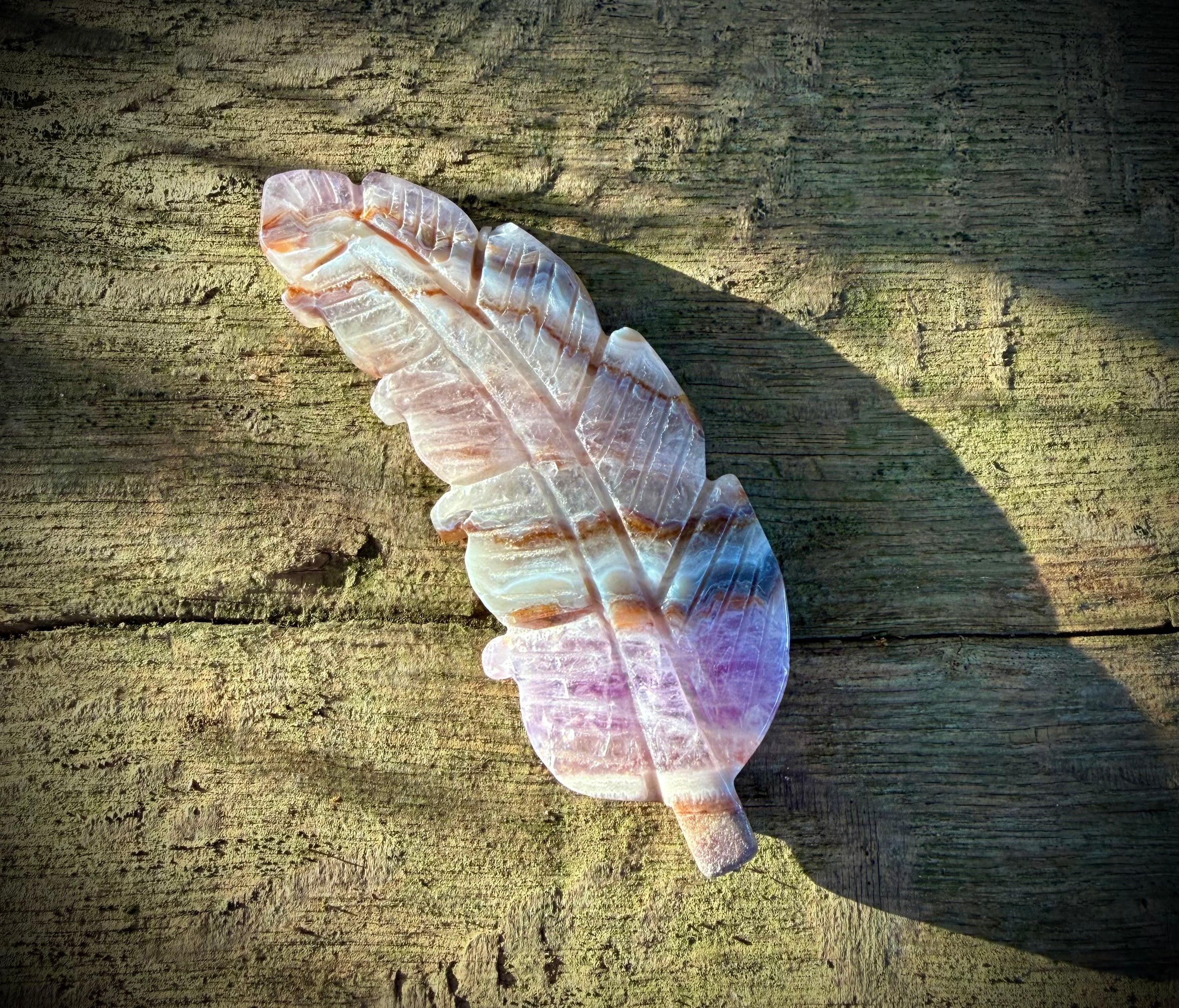 Amethyst Agate Feathers