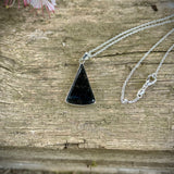 Black Tourmalated Quartz Sterling Silver Pendant