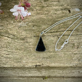 Black Tourmalated Quartz Sterling Silver Pendant