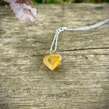 Golden Healer Quartz Heart Pendant